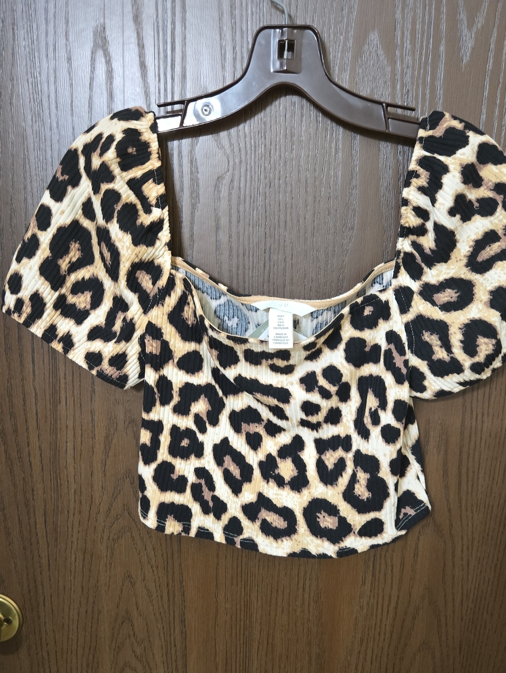 H&M Tiger Print Summer Crop Top, Junior L